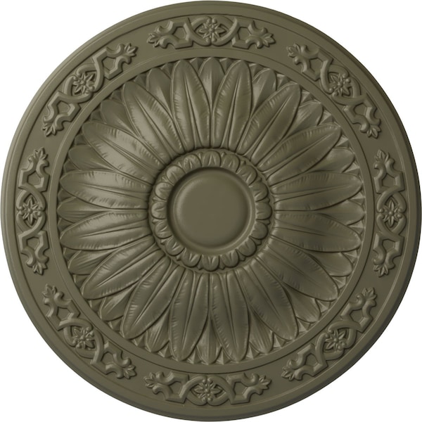 Ekena Millwork Lunel Ceiling Medallion (Fits Canopies up to 3 3/4"), Hnd-Painted Spartan Stone, 20 1/4"OD x 1 1/2"P CM20LUSSF - main